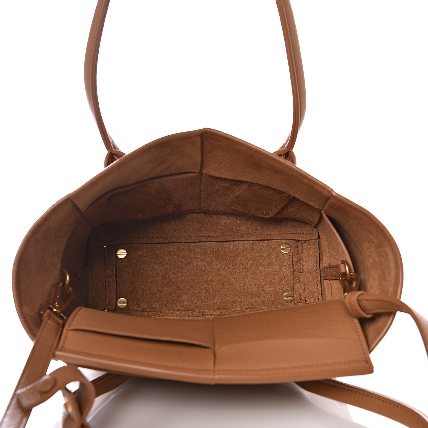 Grained Calfskin Maxi Intrecciato Arco 29 Tan