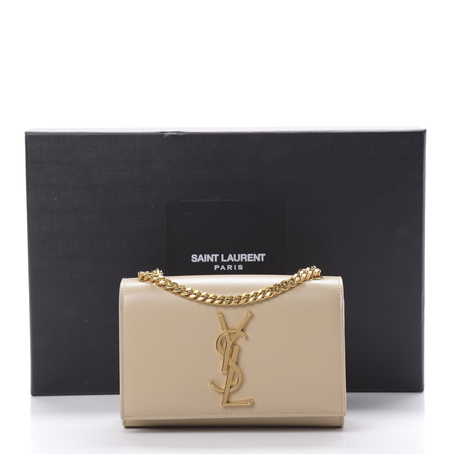 Saint Laurent Grain De Poudre Small Monogram Kate Satchel Nude Powder 12 of 12