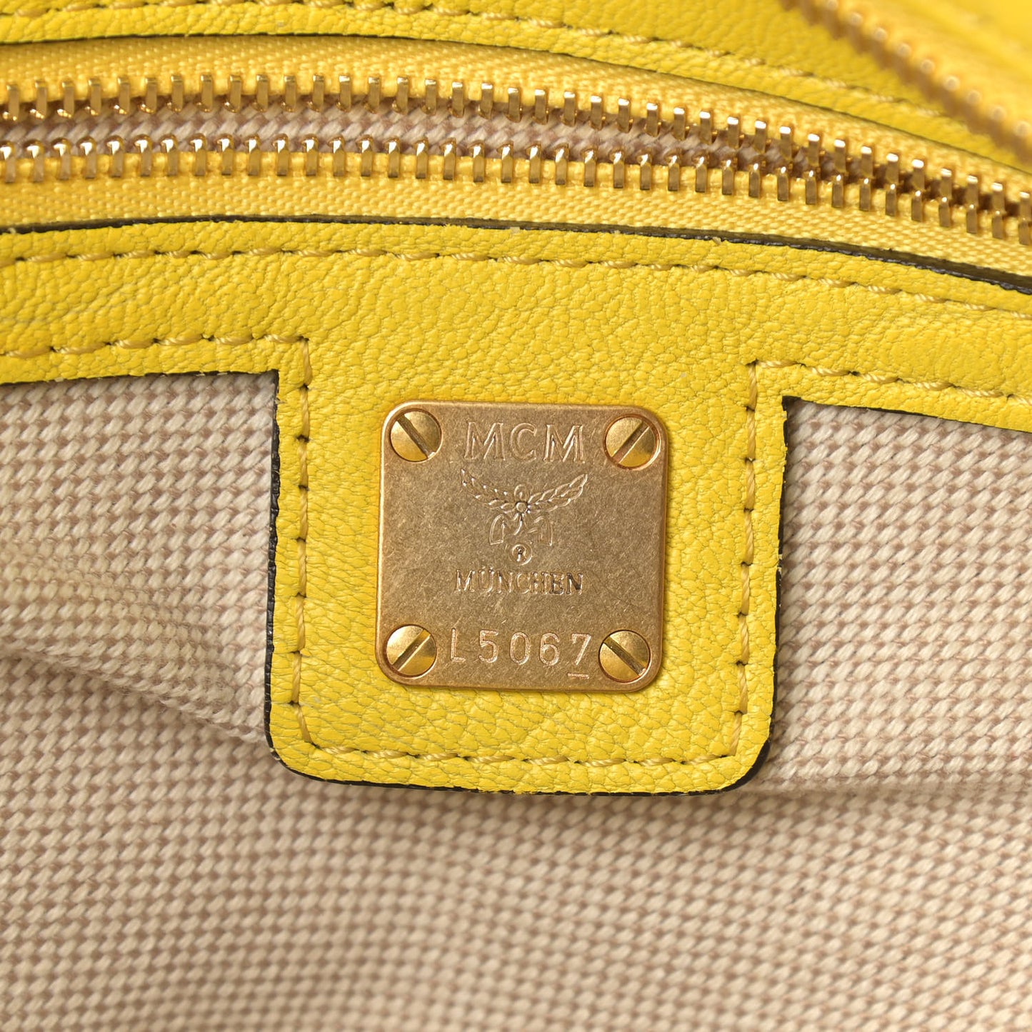 Pebbled Calfskin Studded Satchel Yellow