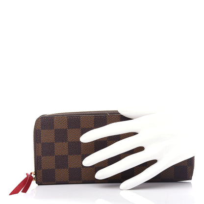 Louis Vuitton Damier Ebene Clemence Wallet Cherry 2 of 7