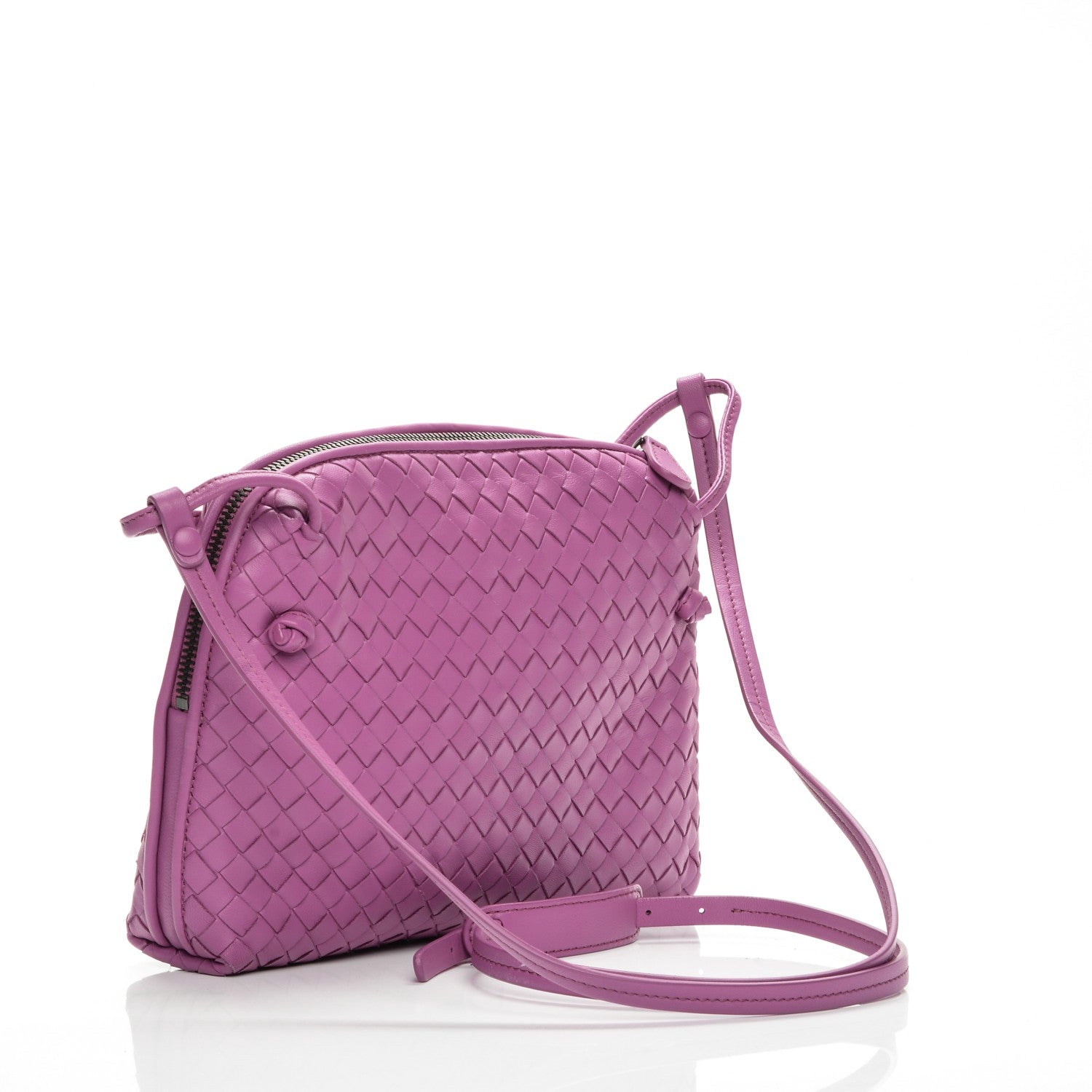 Bottega Veneta Nappa Intrecciato Pillow Crossbody Messenger Peony 3 of 7