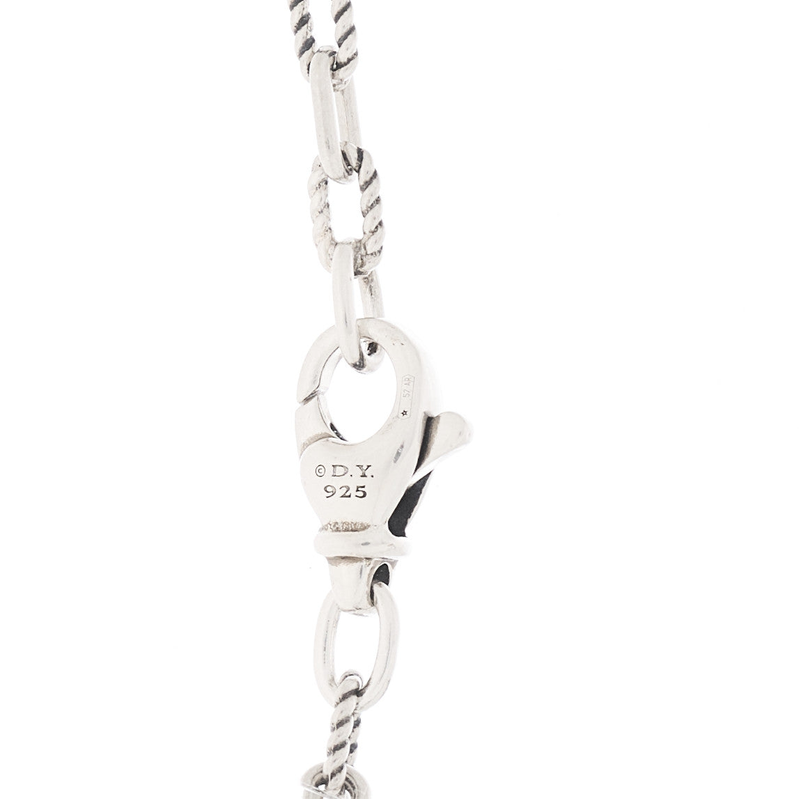 David Yurman Sterling Silver Black Onyx Cross Pendant DY Madison Chain Necklace 4 of 4