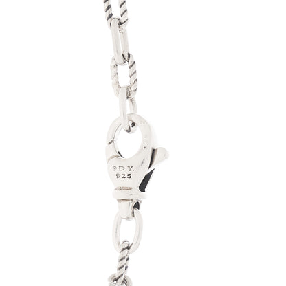 David Yurman Sterling Silver Black Onyx Cross Pendant DY Madison Chain Necklace 4 of 4