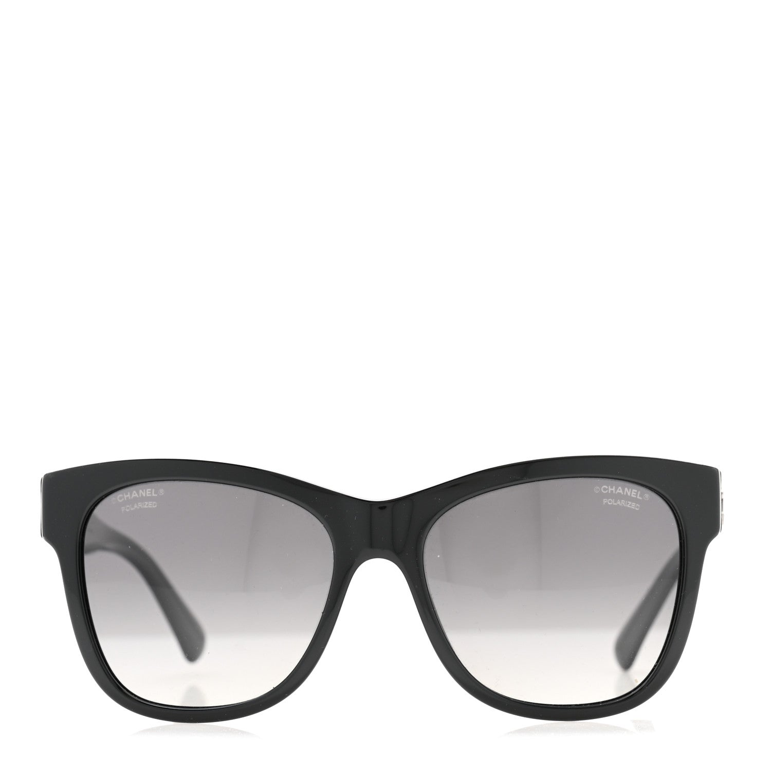 Chanel Acetate Polarized Square CC Sunglasses 5380 Black 2 of 8