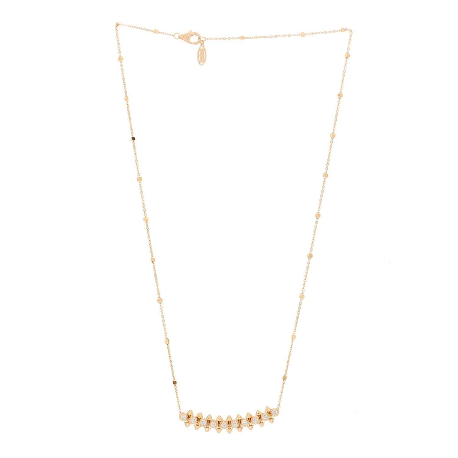 Cartier 18K Pink Gold Diamond Clash de Cartier Necklace 3 of 6
