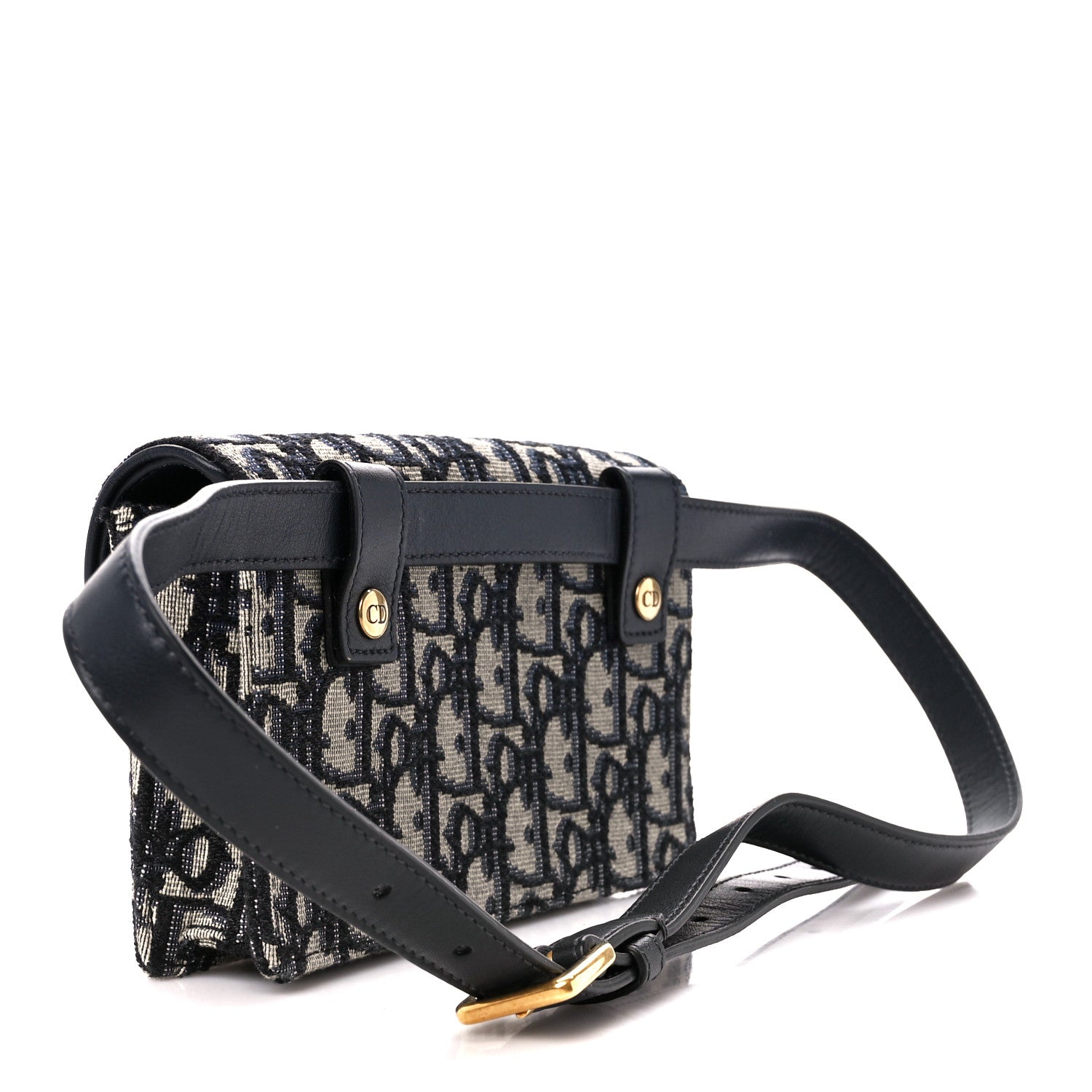 Christian Dior Oblique Saddle Belt Bag Blue 3 of 11