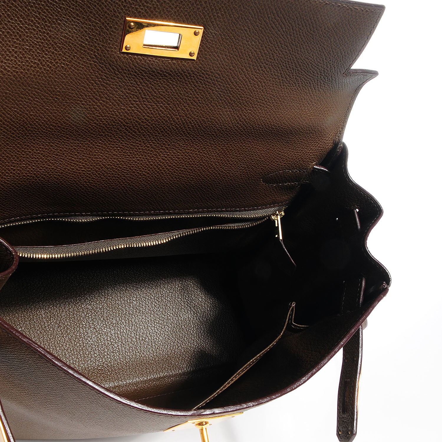 Hermes Epsom Kelly Retourne 28 Chocolate 9 of 10