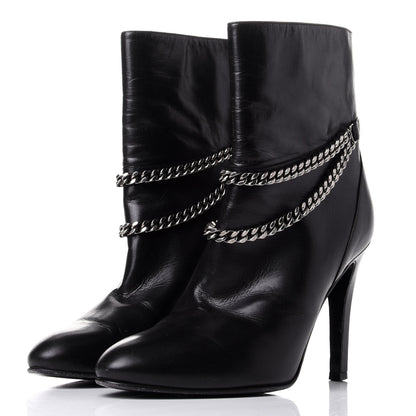 Saint Laurent Calfskin Debbie 100 Ankle Boots 36 Black 3 of 10