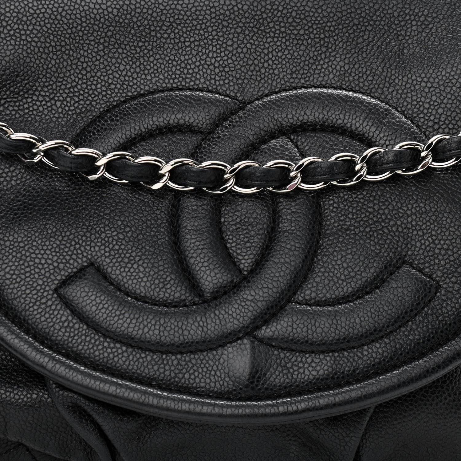 Chanel Caviar Half Moon Large Flap Black 8 of 13