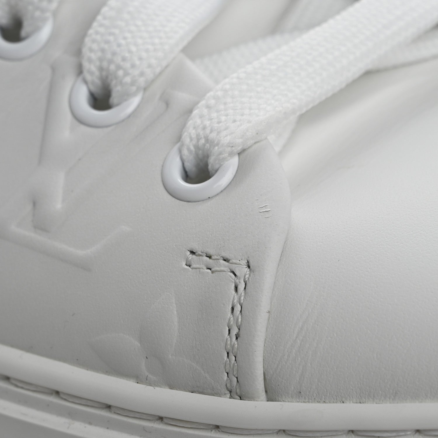 Louis Vuitton Lambskin Embossed Monogram Time Out Sneakers 39 White 13 of 13