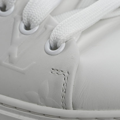 Louis Vuitton Lambskin Embossed Monogram Time Out Sneakers 39 White 13 of 13