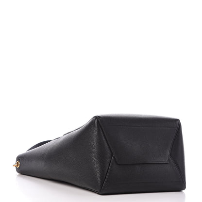 Celine Soft Grained Calfskin Sangle Bucket Bag Black 4 of 13