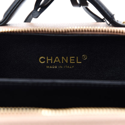 Chanel Caviar Quilted Small CC Filigree Vanity Case Beige Black 8 of 11
