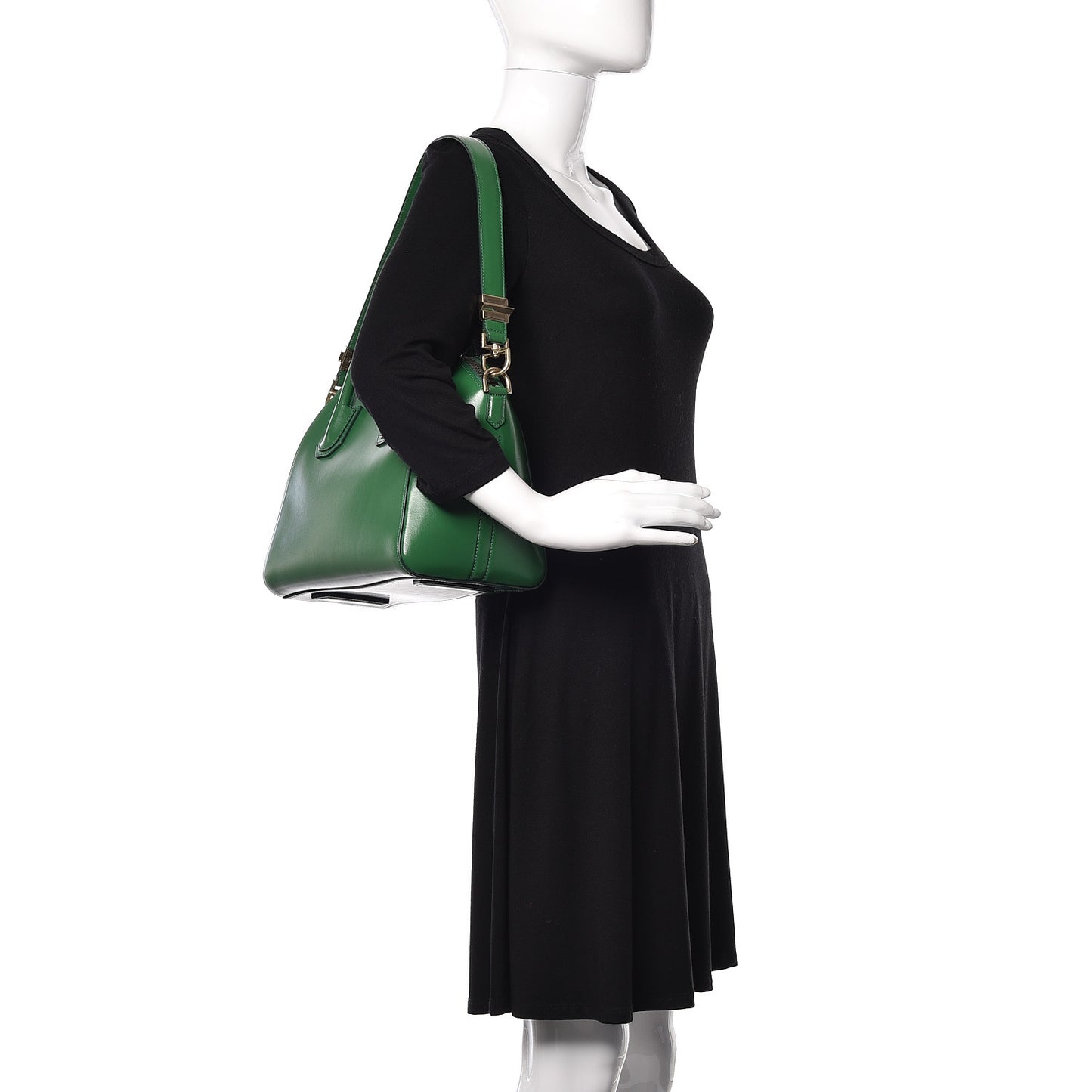 Shiny Lord Calfskin Small Antigona Emerald