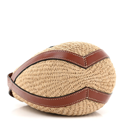 Chloe X MIFUKO Raffia Calfskin Basket Shoulder Bag Brown 4 of 10
