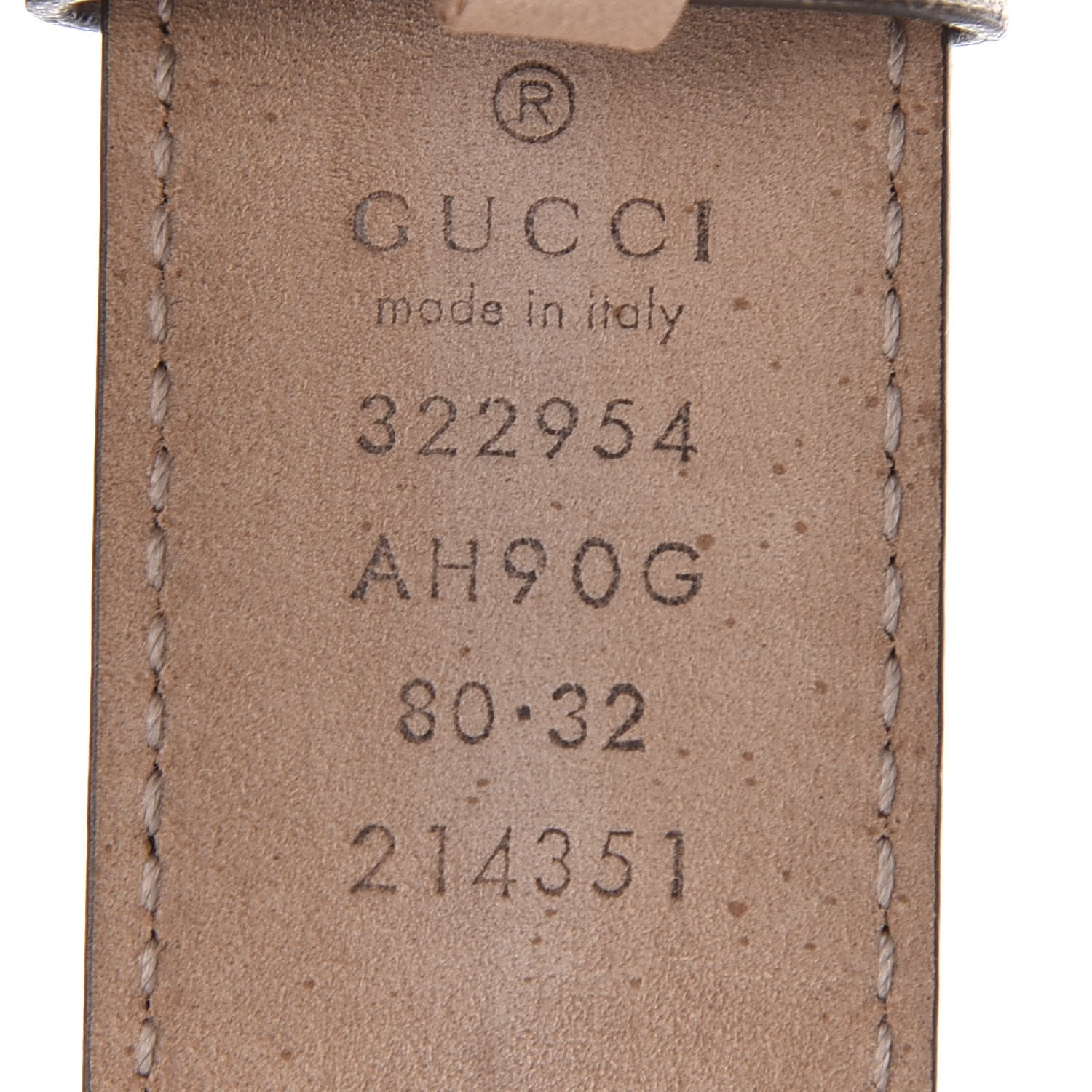 Gucci Metallic Calfskin Bamboo Buckle Belt 80 32 Golden Beige 5 of 5