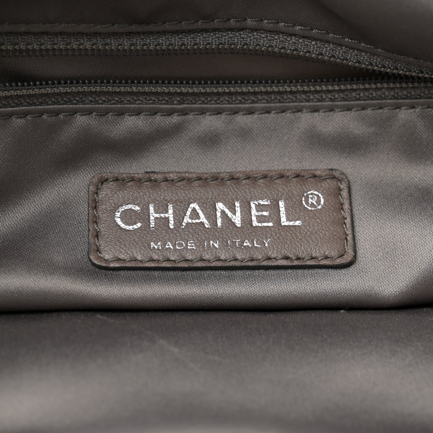 Chanel Vinyl Mohair Trimmed CC Bonbons Tote Silver 6 of 10