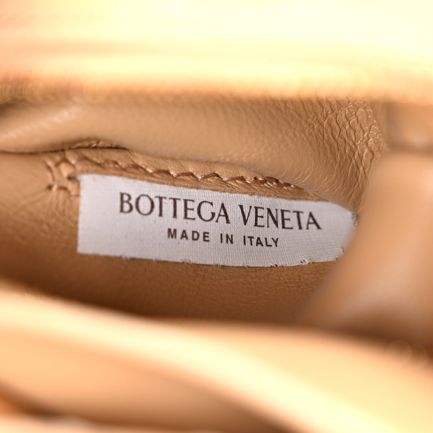 Bottega Veneta Lambskin Maxi Intreccio Padded Chain Cassette Crossbody Bag Almond 7 of 11
