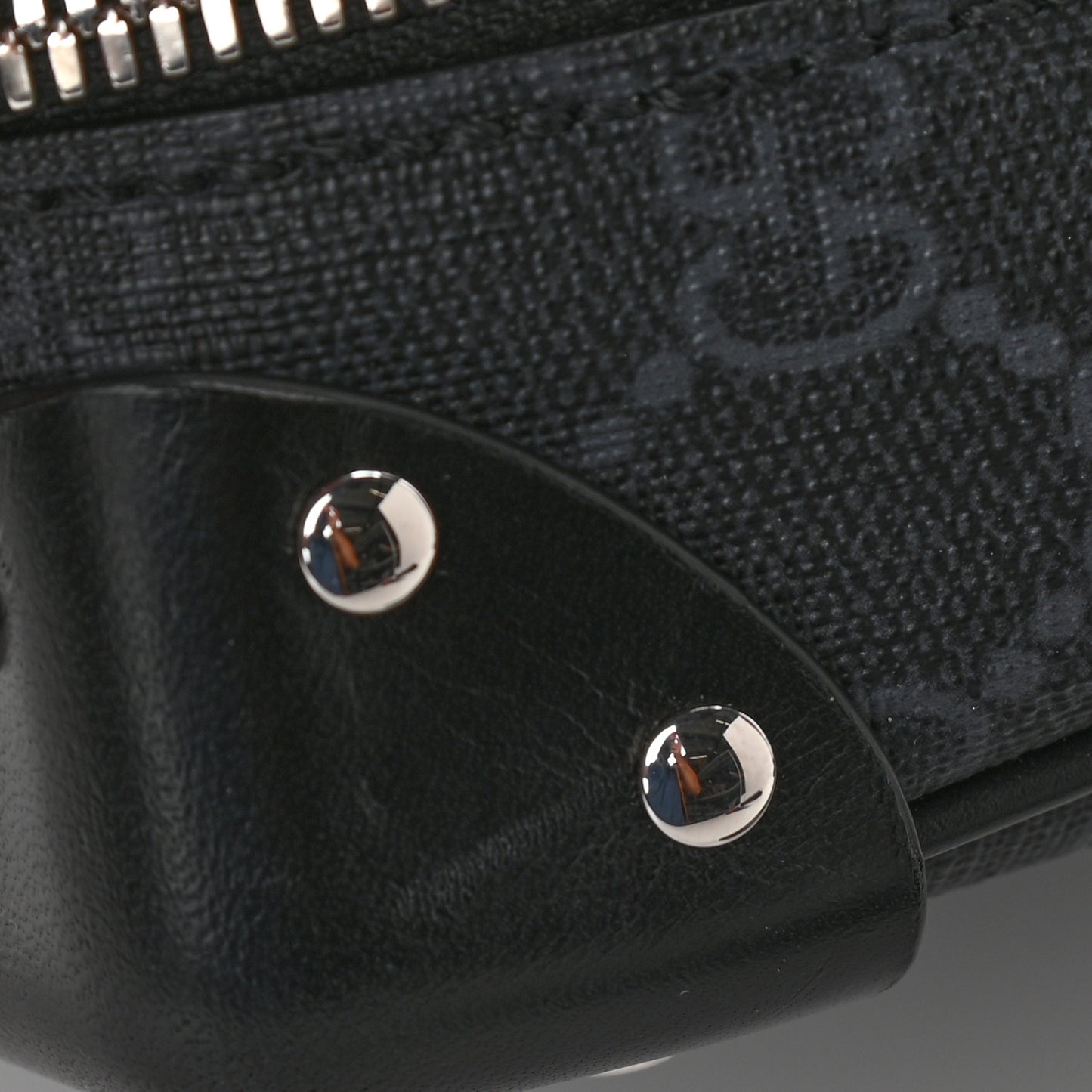 GG Supreme Monogram Selleria Calfskin Square Messenger Bag Black