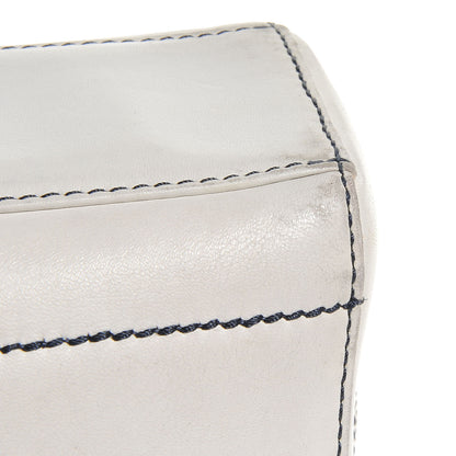 Chanel Leather Contrast Square Stitch Camera Case Dark White 7 of 11