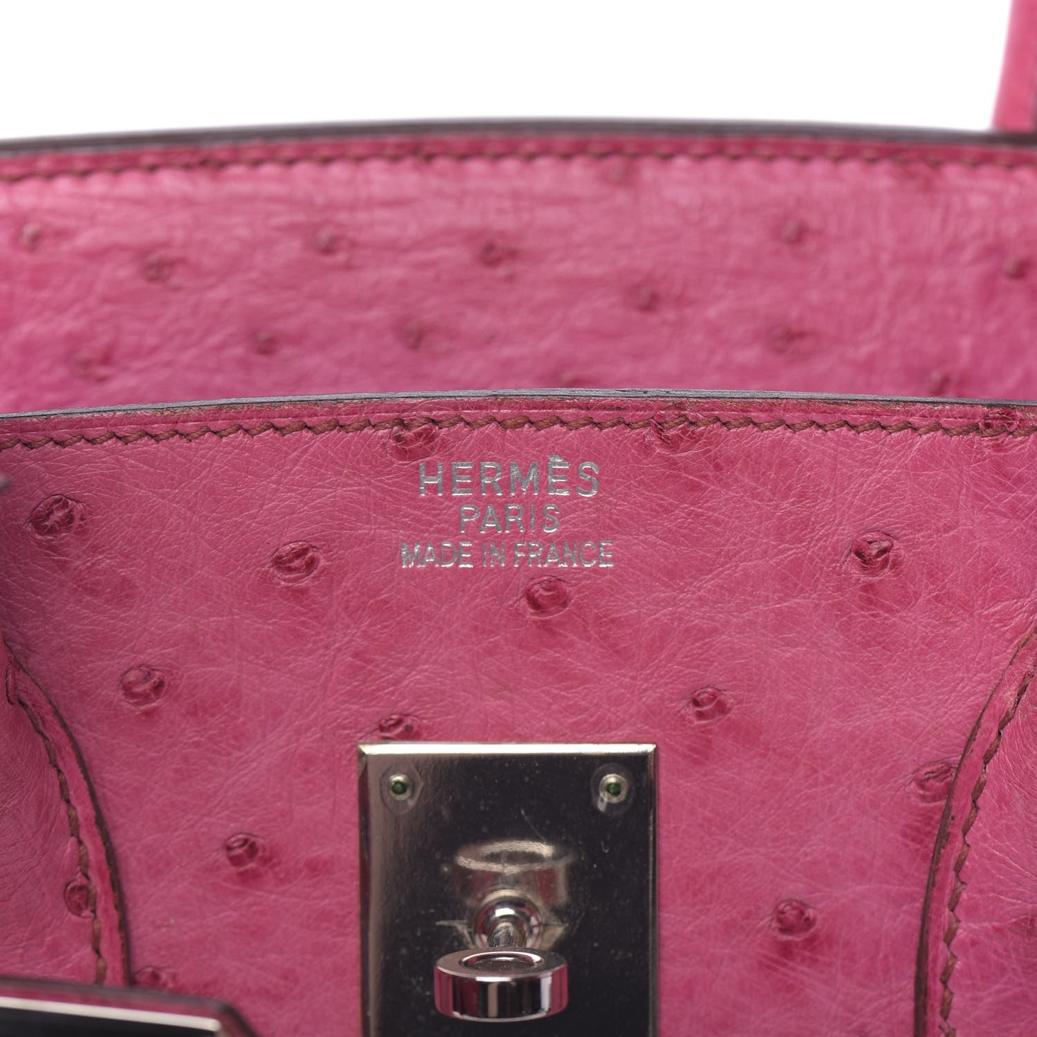 Hermes Ostrich Birkin 35 Fuchsia 8 of 36