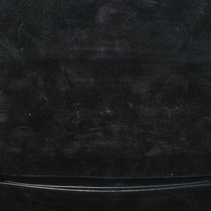 Saint Laurent Calfskin Medium Monogram Sunset Shoulder Bag With Braided Strap Black 9 of 11