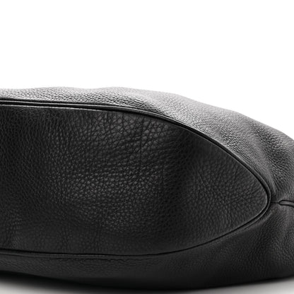 Gucci Pebbled Calfskin Large Ride Shoulder Bag Black 9 of 11
