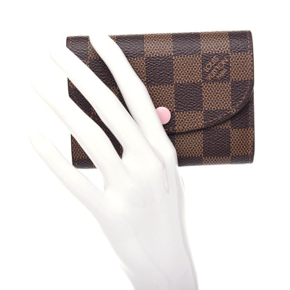 Louis Vuitton Damier Ebene Rosalie Coin Purse Rose Ballerine 2 of 7