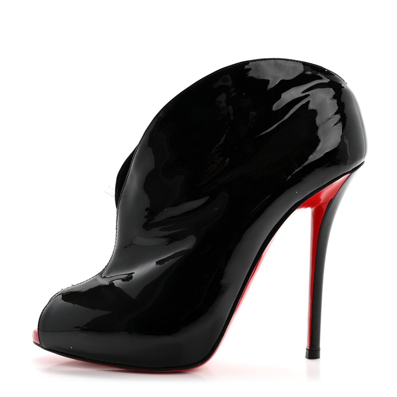 Christian Louboutin Patent Calfskin Chester Fille 120 Ankle Bootie 39 Black 1 of 9