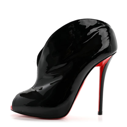 Christian Louboutin Patent Calfskin Chester Fille 120 Ankle Bootie 39 Black 1 of 9