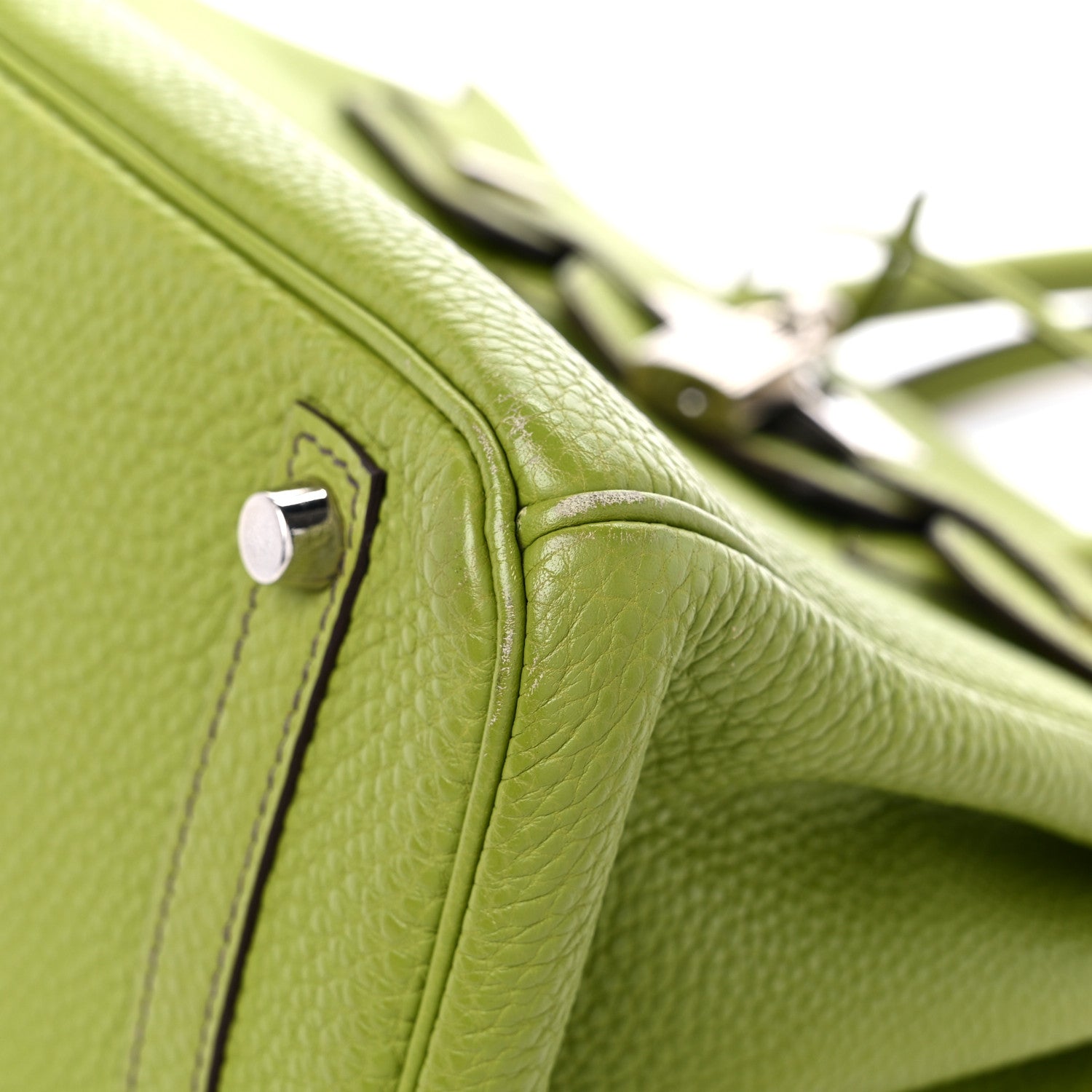 Hermes Togo Birkin 30 Vert Anis 9 of 18