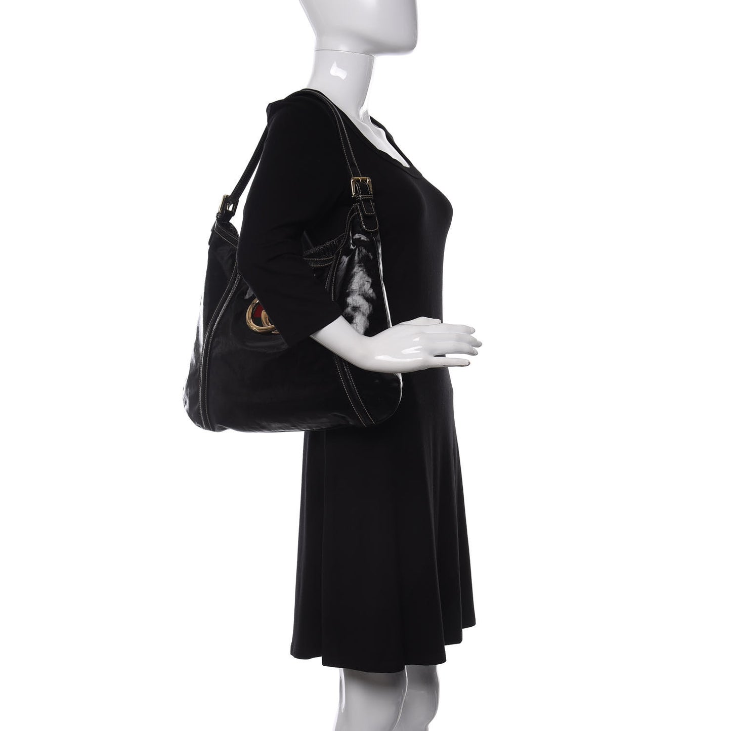 Dialux Medium Britt Shoulder Bag Black