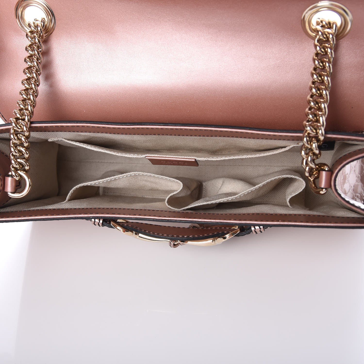 Gucci Shine Microguccissima Medium Emily Chain Shoulder Bag Dark Cipria 5 of 7