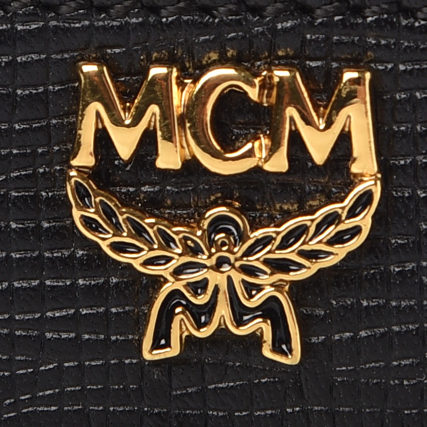 MCM Calfskin Embellished Card Holder Black 11 of 15