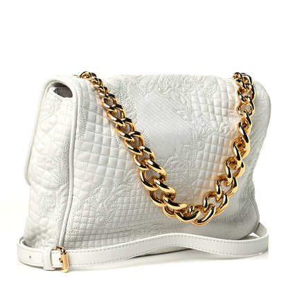 Versace Leather Microvanitas Quilted New Icon Handbag White 2 of 6