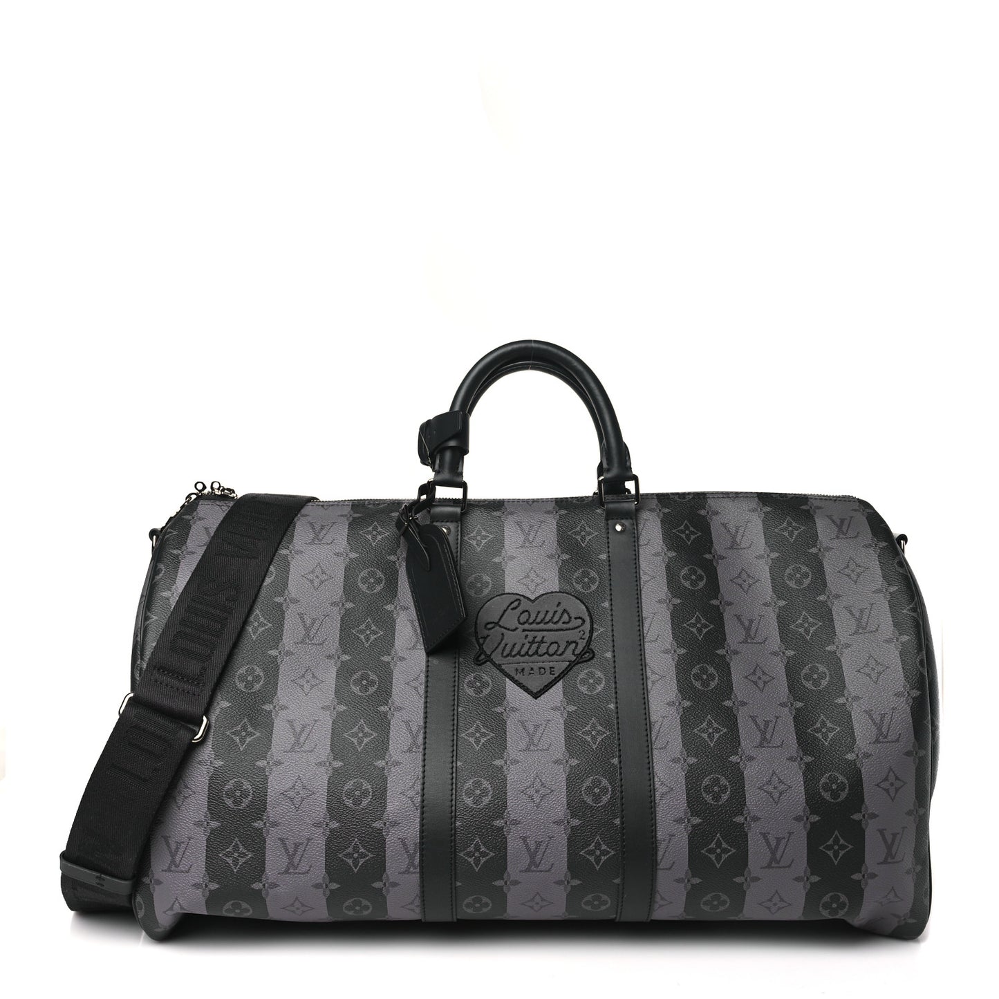 X NIGO Monogram Eclipse Stripes LV Keepall Bandouliere 50