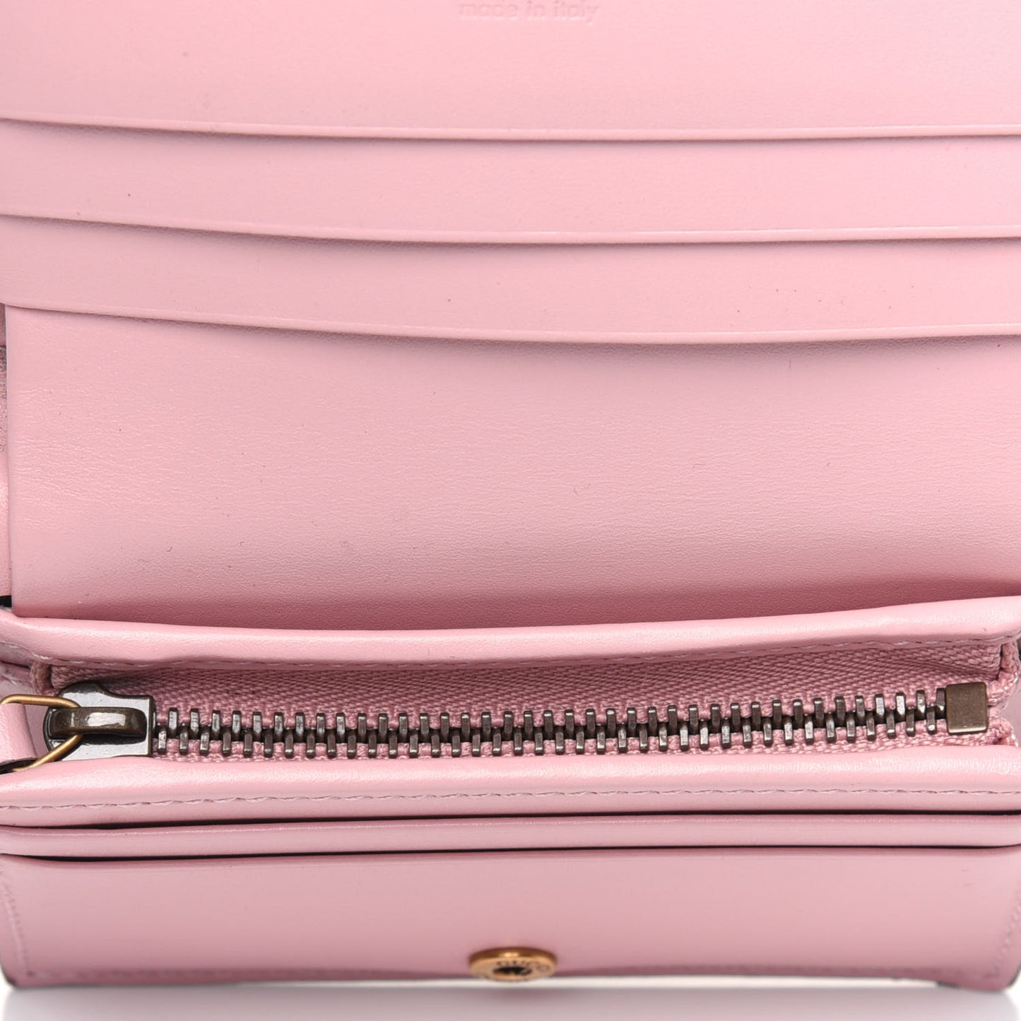 Guccissima Signature Crystal Cat Card Case Wallet Light Candy Pink