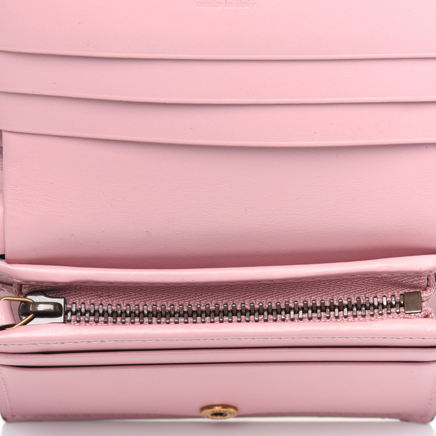 Gucci Guccissima Signature Crystal Cat Card Case Wallet Light Candy Pink 5 of 12