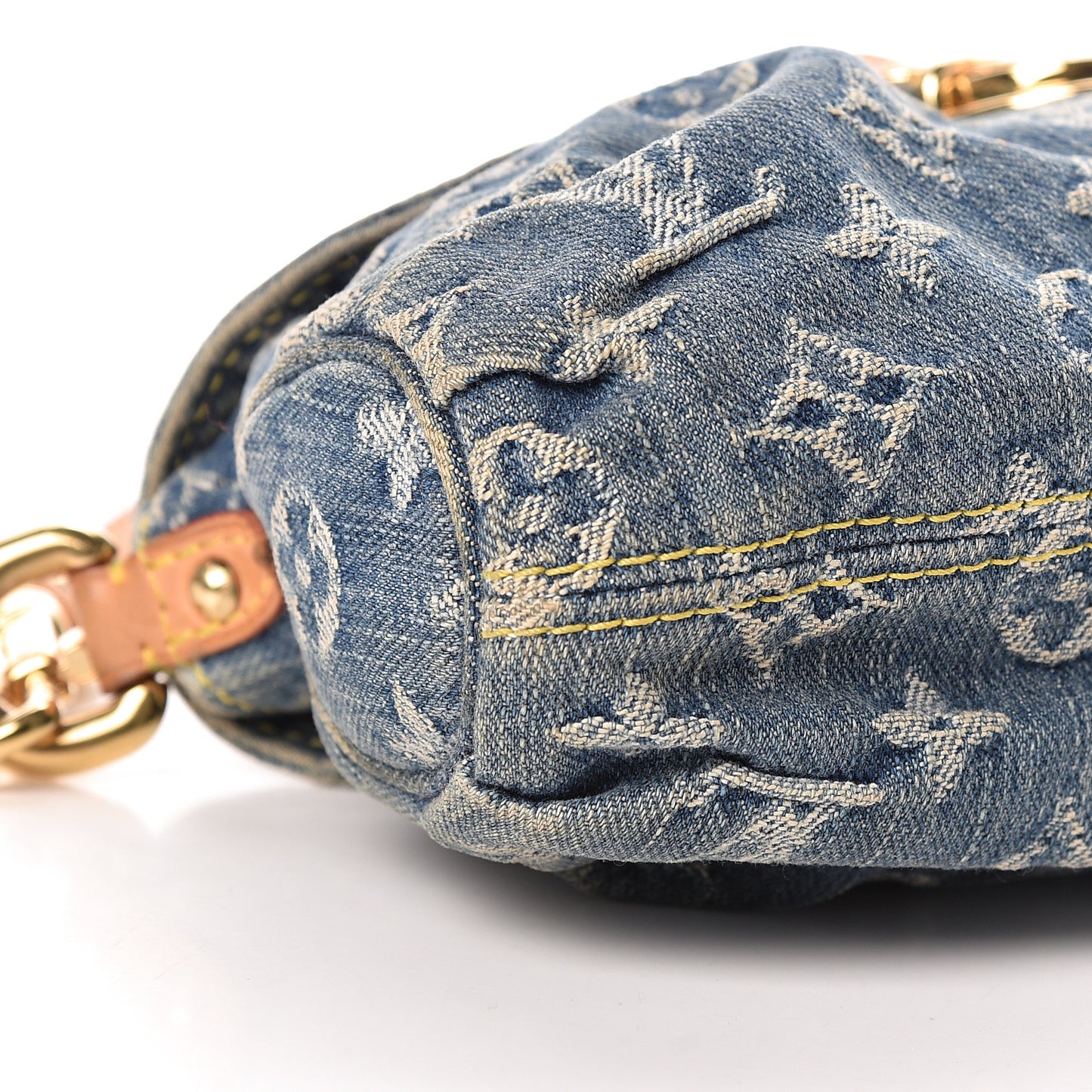 Monogram Denim Mini Pleaty Blue