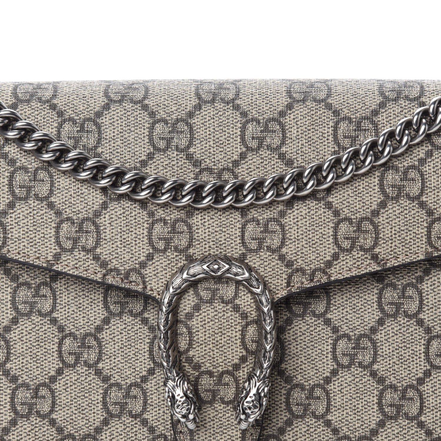 Gucci GG Supreme Monogram Mini Dionysus Chain Wallet Beige Taupe 10 of 11