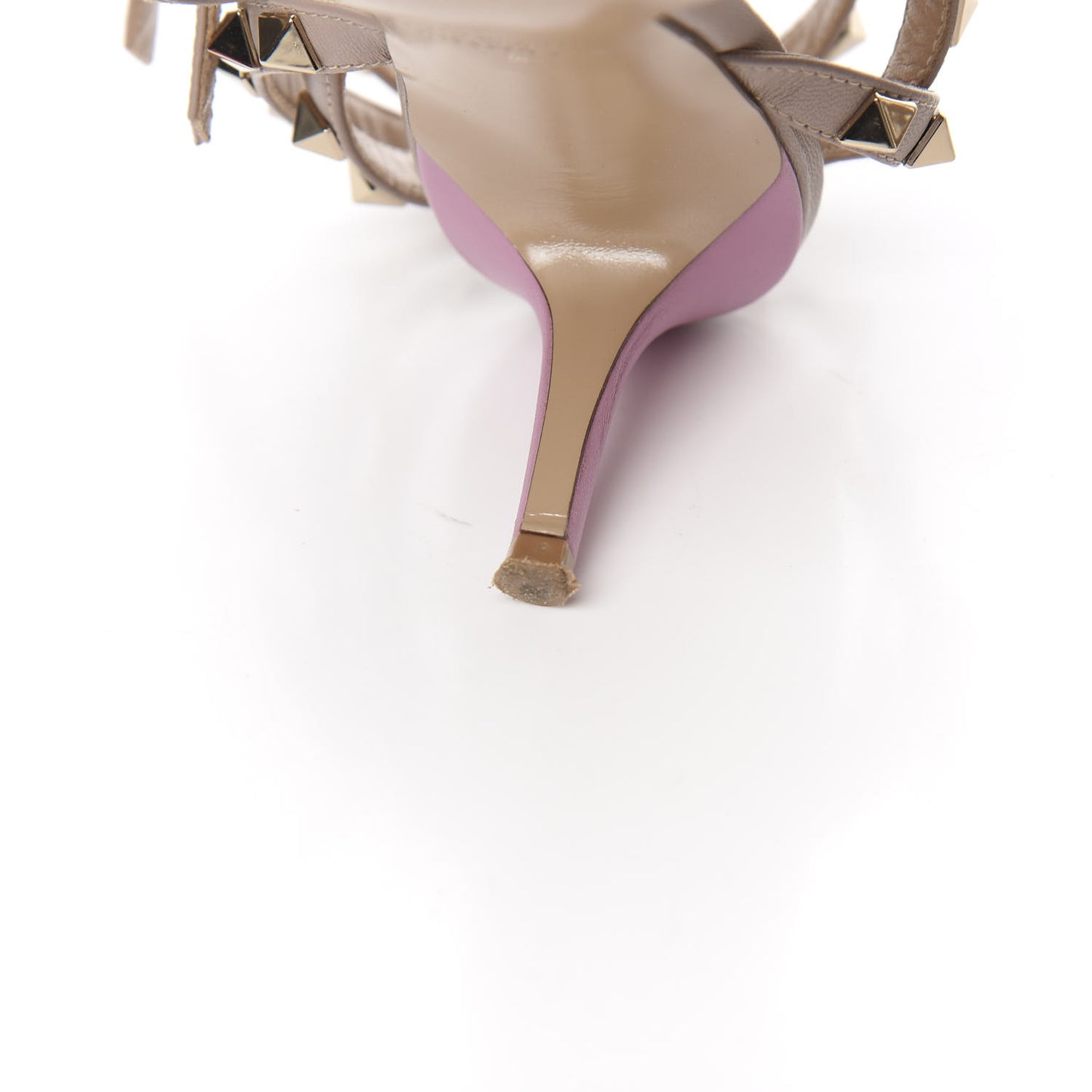 Nappa Rockstud Ankle Strap 65mm Pumps 39 Giacinto Poudre