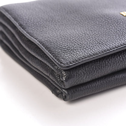 Prada Vitello Daino Crossbody Flap Black 9 of 10