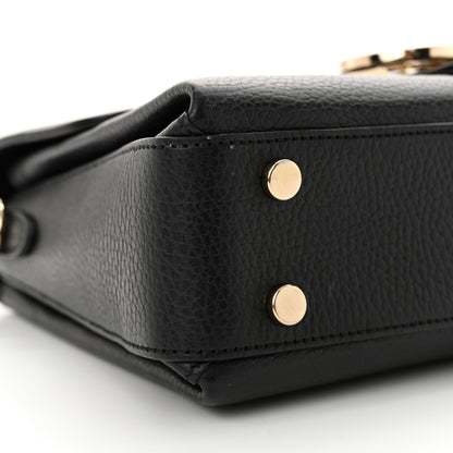 Gucci Dollar Calfskin Interlocking G Top Handle Shoulder Bag Black 9 of 15