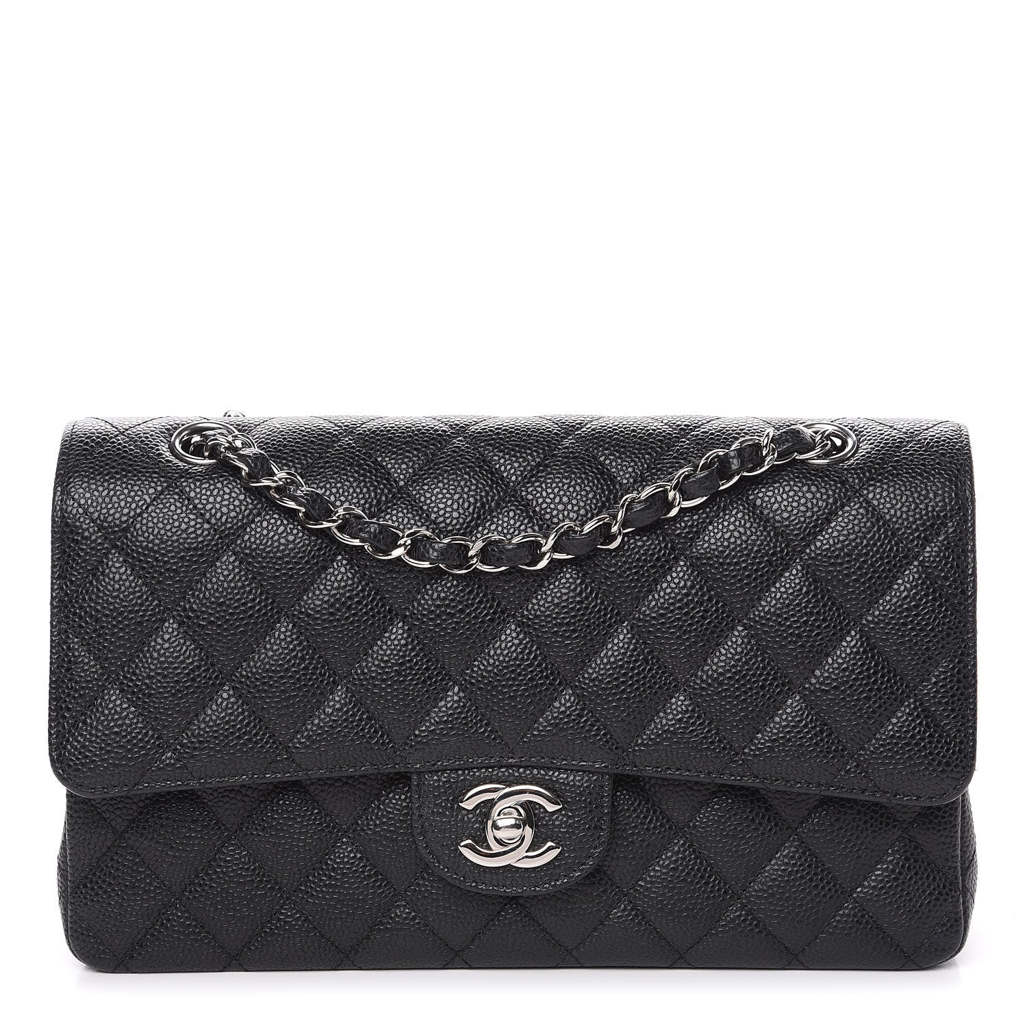 Chanel Caviar Quilted Medium Double Flap Black 1 of 9