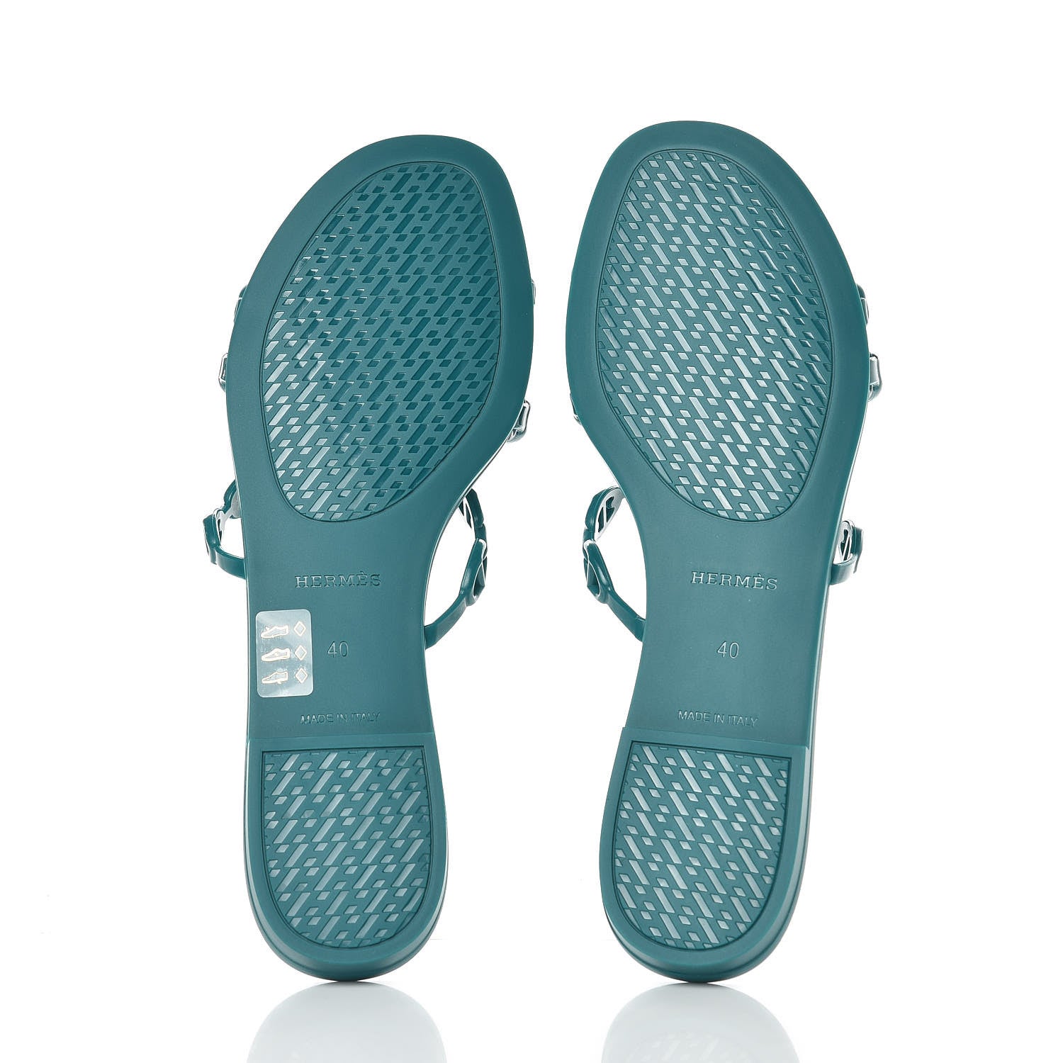 Hermes TPU Rivage Sandals 40 Vert d'Ete 5 of 7