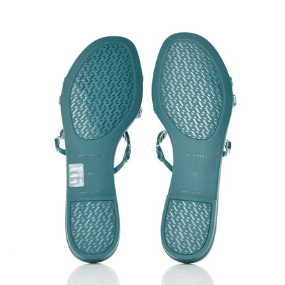 Hermes TPU Rivage Sandals 40 Vert d'Ete 5 of 7