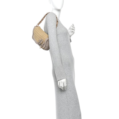 Chanel Crochet Camellia Flap Bag Beige 2 of 11