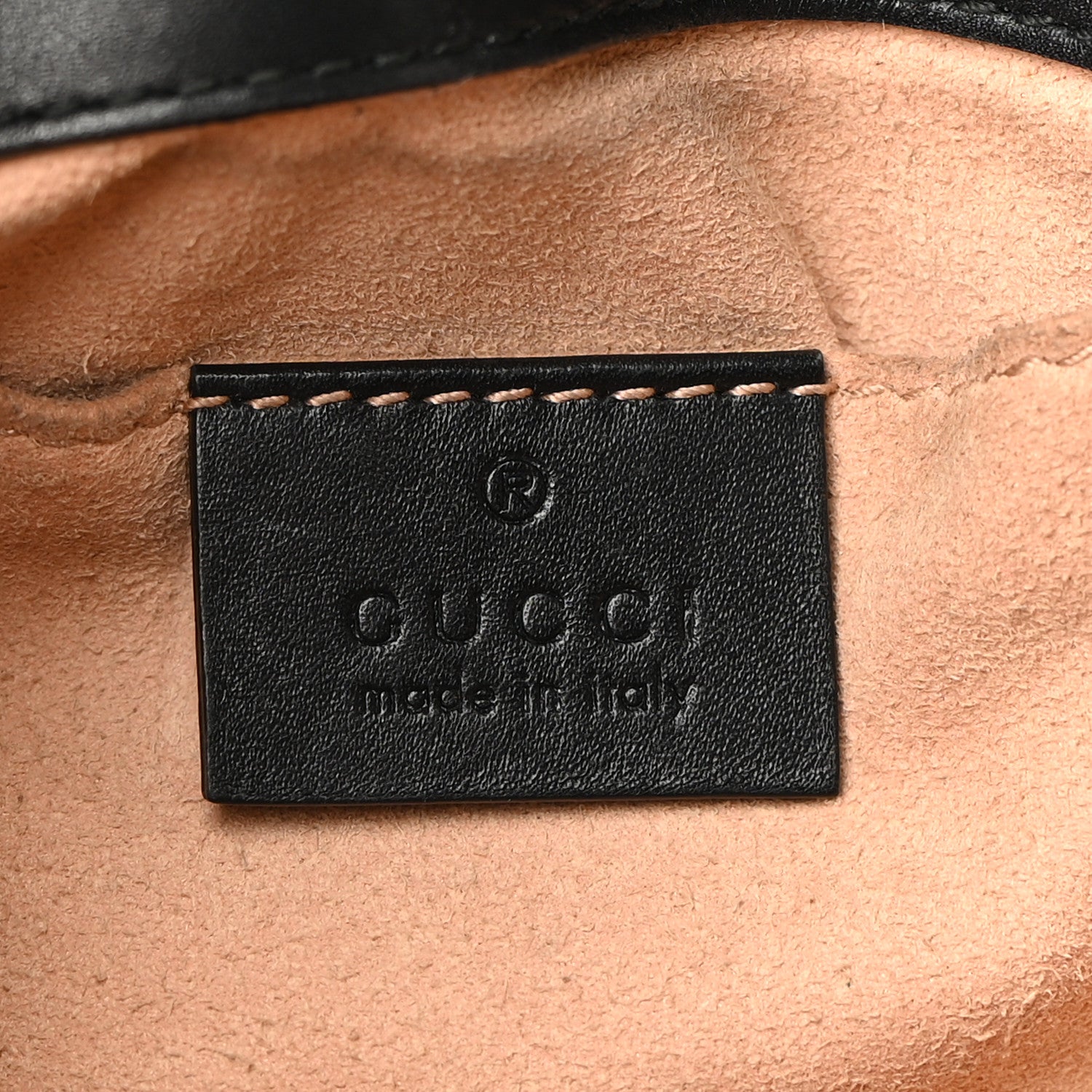 Gucci Calfskin Matelasse Mini GG Marmont Shoulder Bag Black 6 of 11