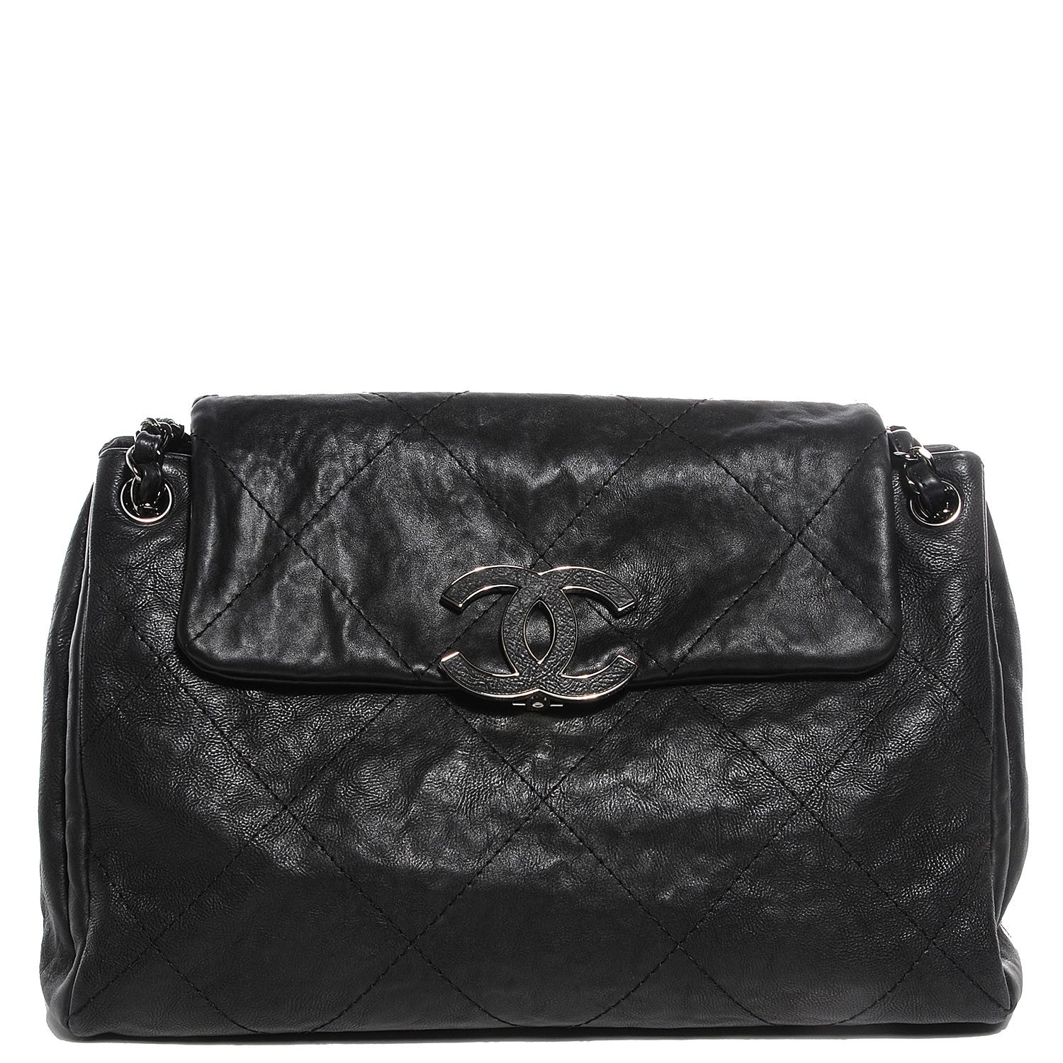 Chanel Washed Calfskin Large Hamptons Shopping Tote Black 1 of 7