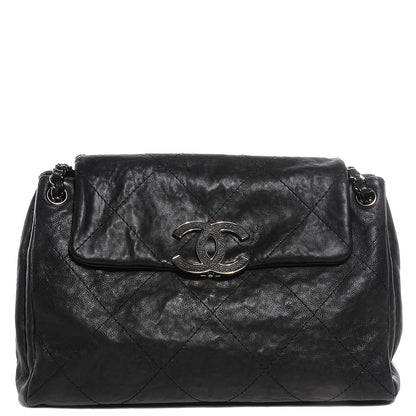 Chanel Washed Calfskin Large Hamptons Shopping Tote Black 1 of 7